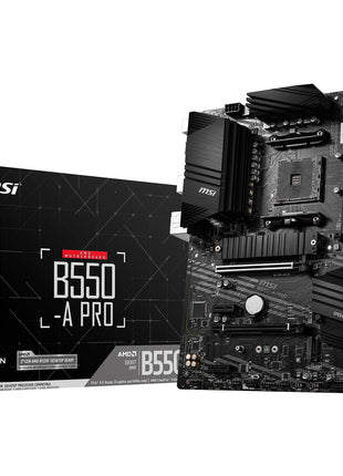 MSI B550-A PRO ProSeries Motherboard (AMD Ryzen 5000, AM4, DDR4, PCIe 4.0, SATA 6Gb/s, M.2, USB 3.2 Gen 2, HDMI/DP, ATX)