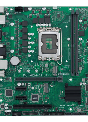 ASUS Pro H610M-CT D4-CSM LGA 1700(Intel 12th Gen&Intel vPro) TCO-Optimized Commercial Motherboard(PCIe 4.0,DDR4, DP/HDMI/D-Sub,USB 3.2 Gen 2,M.2 Key E Slot,TPM IC onboard,SMBUS,ACCE, Boot Defender)
