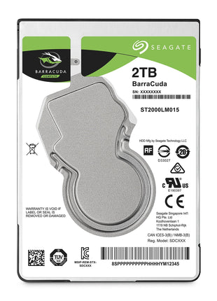 Seagate 2TB BarraCuda SATA 6Gb/s 128MB Cache 2.5-Inch 7mm Internal Hard Drive (ST2000LM015)