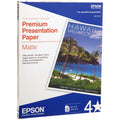 Epson Premium Presentation Paper, Matte White, Letter, 50 Sheets