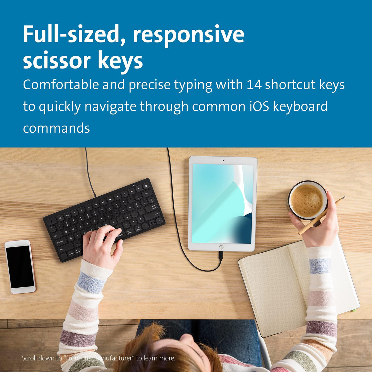Kensington Compact iPad Keyboard with Lightning Connector (K75505US),Black