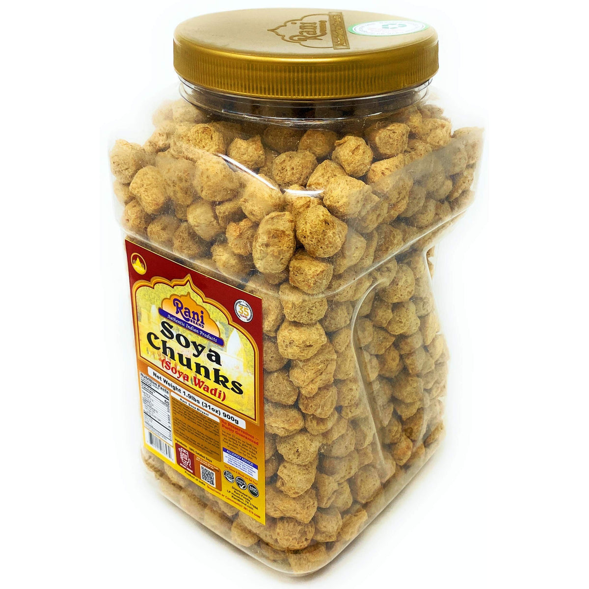 Rani Soya Chunks Nuggets (High Protien) Vadi, 31oz (1.9lbs) 900g ~ All Natural, Salt-Free | Vegan | No Colors | Gluten Friendly | NON-GMO | Kosher | Indian Origin | Meat Alternate Substitute
