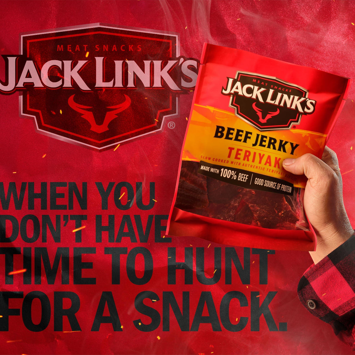 Jack Link's Beef Jerky, Teriyaki, Half Pounder Large Jerky Bag - Flavorful Meat Snack, Ready to Eat Protein Snacks with 11g of Protein per Serving, Made with 100% Beef