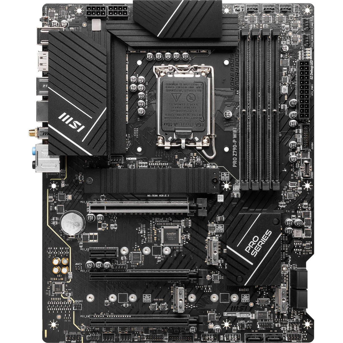 MSI PRO Z790-P WiFi ProSeries Motherboard (Supports 12th/13th/14th Gen Intel Processors, LGA 1700, DDR5, PCIe 5.0, M.2, 2.5Gbps LAN, USB 3.2 Gen2, HDMI/DP, Wi-Fi 6E, Bluetooth 5.3, ATX)