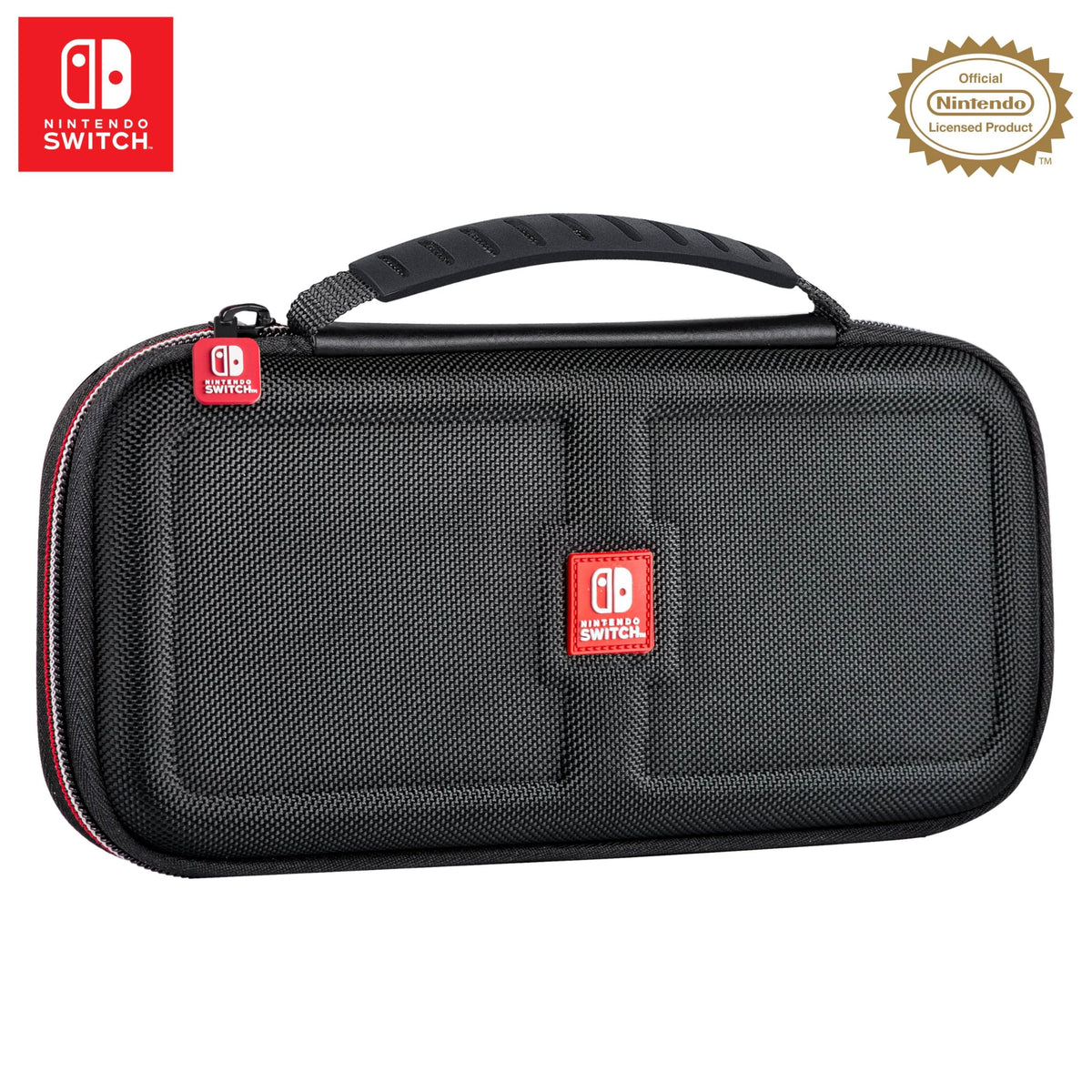 Game Traveler RDS – Officially Licensed Nintendo Switch Deluxe OLED, Nintendo Switch, & Switch Lite Case - Black Ballistic Nylon, Viewing Stand & Bonus Game Cases, #1 Selling Case in USA