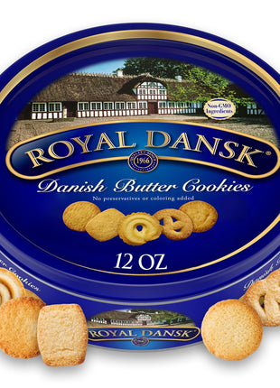 Royal Dansk Butter Cookies, Premium Assorted Cookies Made with Real Butter, Great for Sharing and Hosting, 12 oz