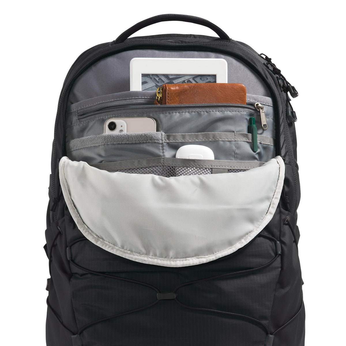 THE NORTH FACE Borealis Commuter Laptop Backpack | Water Repellent Finish, 16" Laptop Sleeve, Large Main Compartment for Everyday Carry, TNF Black/TNF Black-NPF, One Size