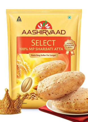 Aashirvaad Select Whole Wheat Sharbati Atta 11 Pound (5 KG)