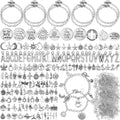 Highergo 469 Pcs Bangles Bracelet Making Kit Link Chain Bracelet Charms with OT Toggle Clasp DIY