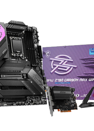MSI MPG Z790 Carbon MAX WiFi II Gaming Motherboard (Supports 12th/13th/14th Gen Intel Processors, LGA 1700, DDR5, PCIe 5.0, M.2, 2.5Gbps LAN, USB 4, Wi-Fi 7, ATX)