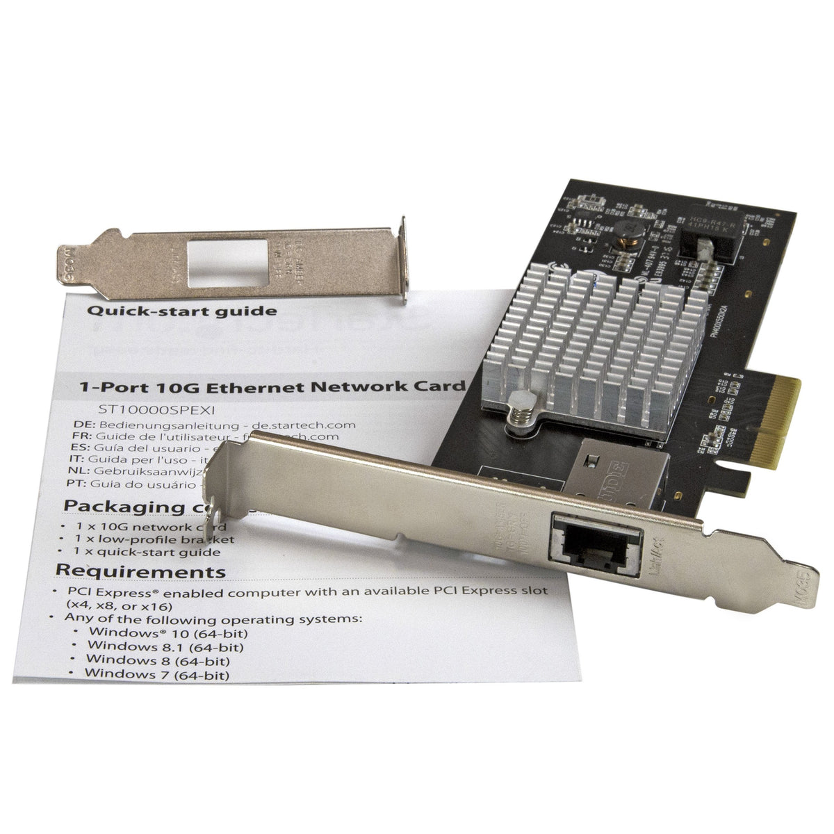 StarTech.com 1 Port 10G PCIe Network Card - 10GBase-T/NBASE-T - RJ45 Port - Intel X550 Chipset - Ethernet Card - Network Adapter - Intel NIC Card (ST10000SPEXI) Red