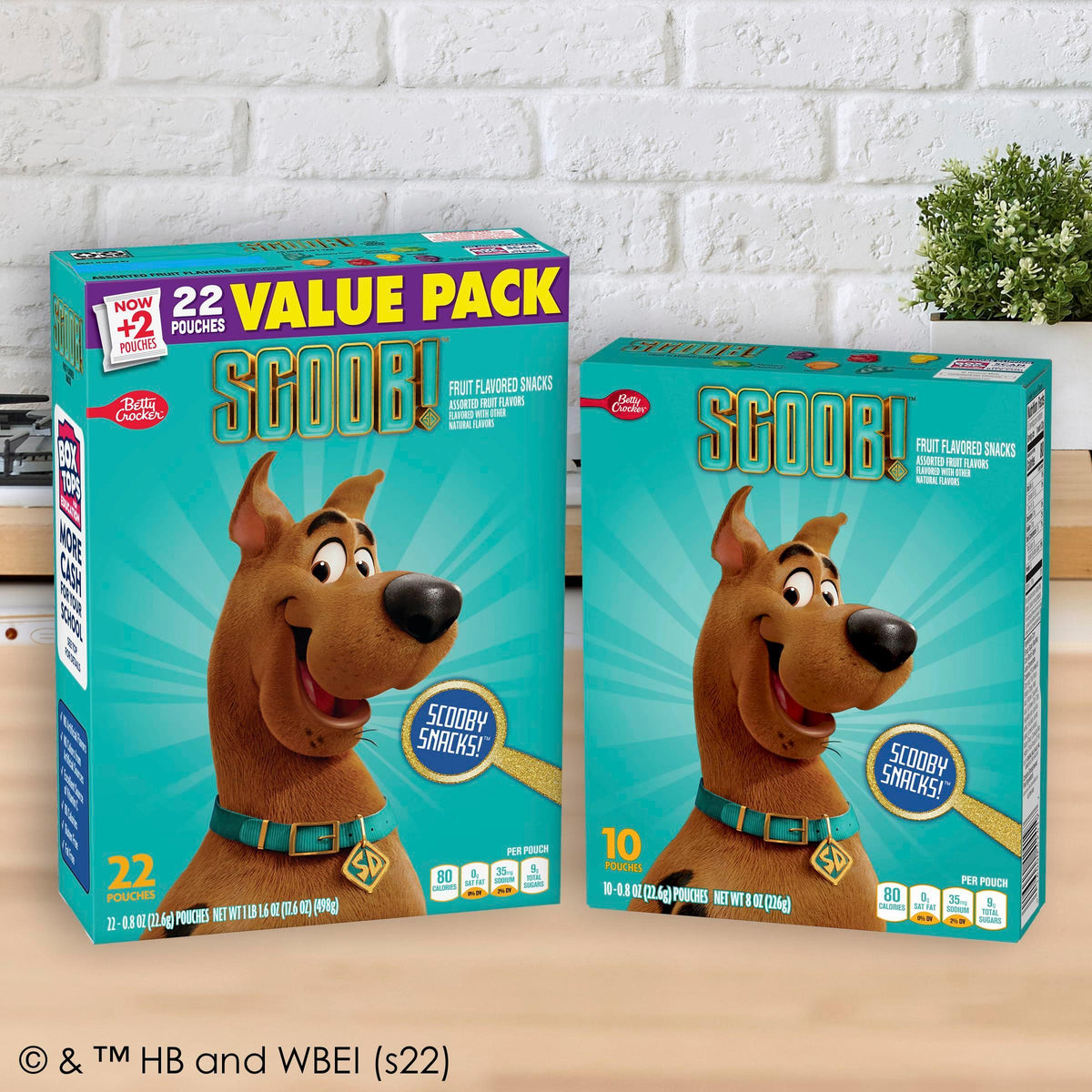 Scooby-Doo Fruit Flavored Snacks, Gluten Free, Kids Snacks, Value Pack, 22 Ct, 17.6 oz