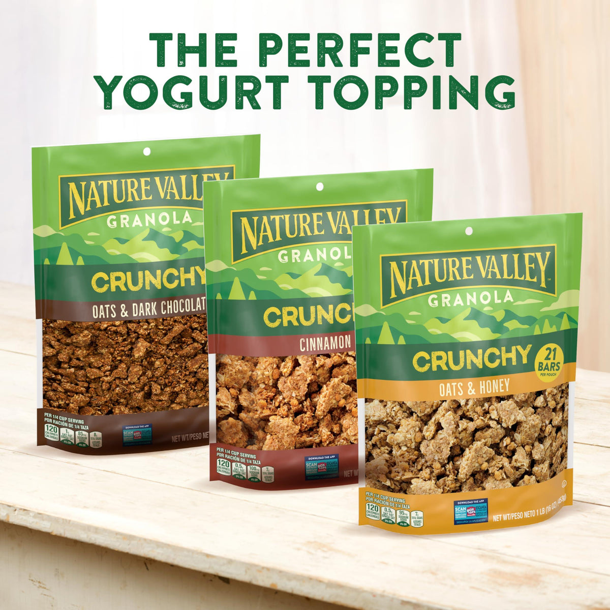 Nature Valley Crunchy Granola, Oats and Honey, Resealable Snack Pouch, Family Size, 24 oz