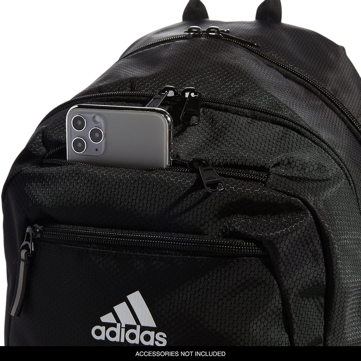 adidas Foundation Backpack for Laptop, Large Durable Athletic Gym Bag, Black/White, One Size