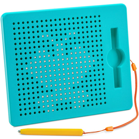 Magnetic Drawing Board for Kids & Toddlers, Airplane & Car Ride Activities | Magnetic Tablet Toy with Beads & Stylus Pen, Travel Toys for Toddlers, Road Trip & Flight Activity, Gift for Boys & Girls