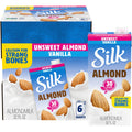 Silk Shelf-Stable Almond Milk, Unsweetened Vanilla, Dairy-Free, Vegan, Non-GMO Project Verified, 1 Quart (Pack of 6)