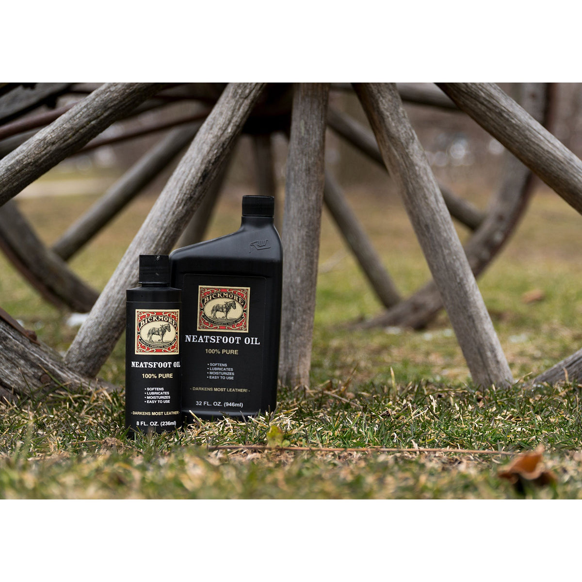Bickmore 100% Pure Neatsfoot Oil 8 oz - Leather Conditioner and Wood Finish - Works Great on Leather Boots, Shoes, Baseball Gloves, Saddles, Harnesses & Other Horse Tack