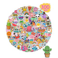 300 Pcs Stickers for Kids, Cute Water Bottle Vinyl Waterproof Laptop Stickers for Students Gifts School Supplies Classroom Teacher Prizes Sticker Pack for Kids Girls Teens