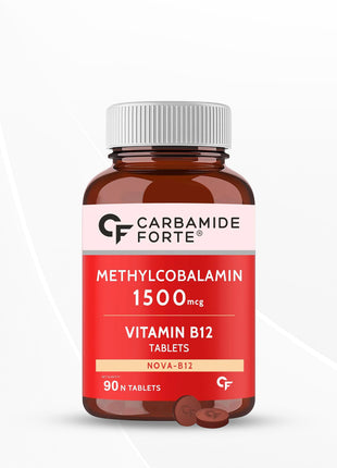 Carbamide Forte Vitamin B12 Tablets 1500 mcg for Men & Women - 90 Veg Tablets
