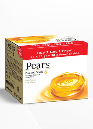 Pears Pure & Gentle Bathing Bar 75 g (Buy 3 Get 1 Free)