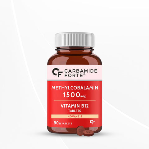 Carbamide Forte Vitamin B12 Tablets 1500 mcg for Men & Women - 90 Veg Tablets