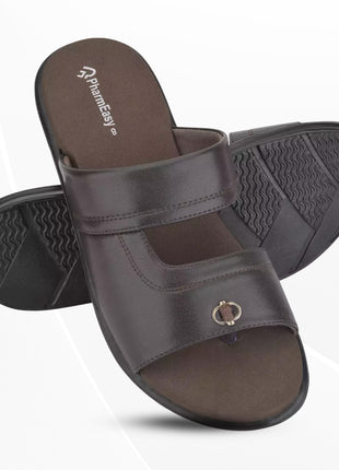 PharmEasy Ortho Care Diabetic and Orthopedic Men's Slippers Brown, UK 11