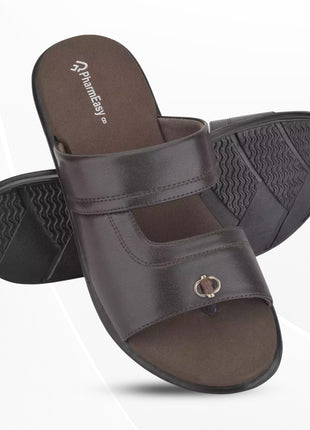 PharmEasy Ortho Care Diabetic and Orthopedic Men's Slippers Brown, UK 7