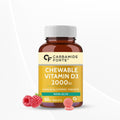 Carbamide Forte Vitamin D3 2000IU | Vitamin D Tablets for Bone, Raspberry Flavour - 90 Tablets