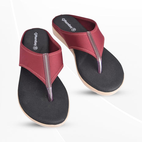 PharmEasy Ortho Care Women Orthopedic & Diabetic Slippers Extra Soft & Light weight Cherry UK 9