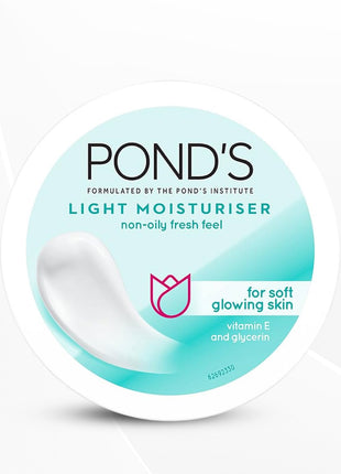 POND'S Light Face Moisturizer | Daily Lightweight Non-Oily Cream with Vitamin E & SPF 15 | 200 ml