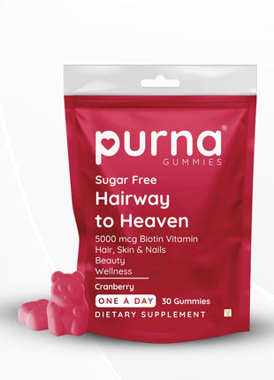 PURNA BIOTIN CRANBERRY SUGAR, 30 gummies