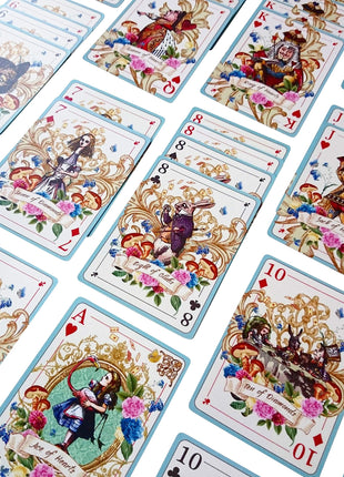 ASVP Shop Alice Playing Cards – Illustrated Fantasy Deck for Themed Parties, Games & Decor