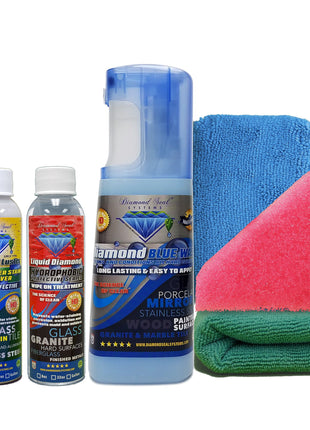 Diamond Seal Systems Forever Brilliant Made in The USA. Best Glass Restoration DSS Bath Kit Direct from The Manufacturer
