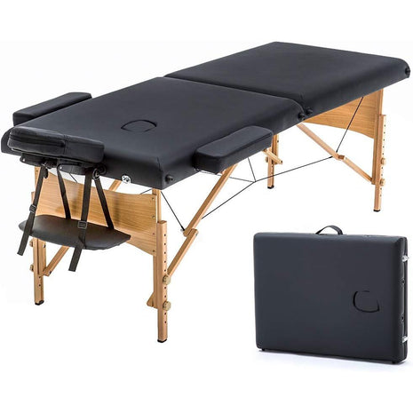 BestMassage Massage Bed Portable Massage Table 24 inch Wide Lash Bed Height Adjustable 2 Folding Spa Table with Non-Woven Bag for Spa Footmassage Facial CareSpa Tattoo
