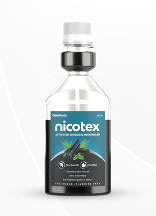 Cipla Nicotex Charcoal Mouthwash 250 ml