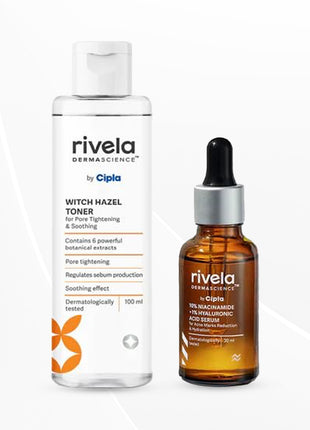 Rivela Dermascience pore tightening Toner 100 ml & Serum 30 ml