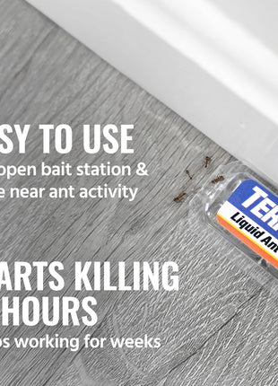 Terro, Ant Killer Bait Stations T300B - Liquid Bait to Eliminate Ants - Bait System - Stations for Effective Indoor Ant Control, 12 Count | Borax Formula, Kills the Queen & the Entire Colony, Liquid Ant Baits Indoor, Kills Household Ants, Indoor Use