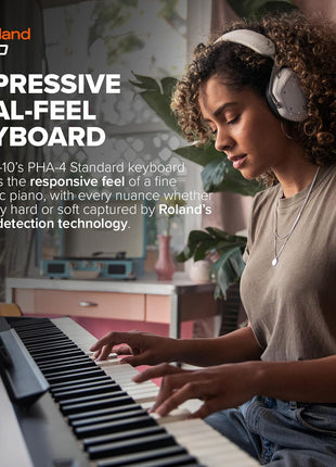 Roland FP 10 | Compact 88 Note Digital Piano | SuperNATURAL Piano Tones | Authentic Acoustic Feel Keyboard | Great for Beginners & Experienced Players | Bluetooth & MIDI Connectivity