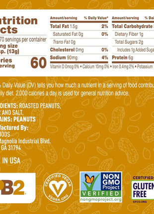 PB2 Original Powdered Peanut Butter - [32 Ounce Jar] 6g of Protein, 90% Less Fat, Certified Gluten Free, Only 60 Calories per Serving, Perfect for Protein Shakes, Smoothies, and Low-Carb, Keto Diets