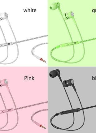 YNR 4 Pairs Wired Earbuds with Microphone & Volume Control, in Ear Earphones for School, Noise Islating High Definition, for 3.5mm Jack iPhone iPad iPod Samsung Google Devices (A12-4)