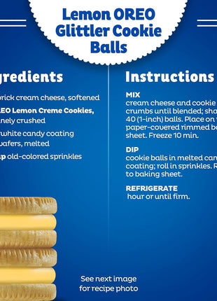 OREO Lemon Creme Sandwich Cookies, Party Size, 24.95 oz