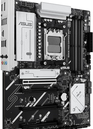ASUS B650E MAX Gaming WiFi AMD B650 ATX Motherboard, DDR5, PCIe 5.0 Ready, 3X M.2 Slots, Wi-Fi 6E, Realtek 2.5Gb Ethernet, DisplayPort, HDMITM, USB 10Gbps Type-A & Type-C®, BIOS FlashbackTM, Aura Sync