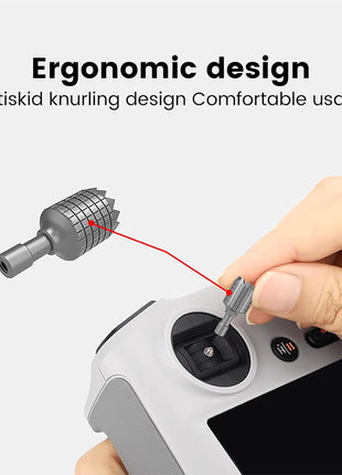 3 Pairs RC/RC2 Control Sticks Aluminum Spare Remote Control Joysticks for DJI Mini 3/Mini 3 Pro/Mini 4 Pro/Air 3/Air 2S/Mavic 3/Mavic 3 Pro/Mavic 3 Classic Drone Accessories(Gold+Gray+Black)