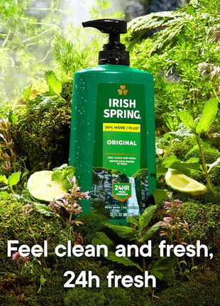 Irish Spring Body Wash for Men, Original Scent, 887 mL | Face and Body Wash, Men's Body Wash, Paraben-Free, Moisturizing, Retains Skin's Natural Moisture, Grooming