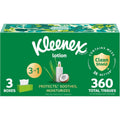 Kleenex Lotion Facial Tissues with Coconut Oil, 3 Flat Boxes, 120 Tissues Per Box, 3-Ply