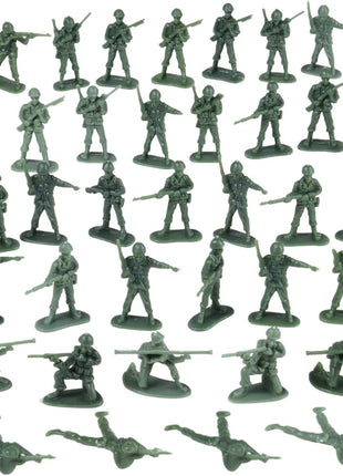 U. S. Toy DELUXE BAG OF CLASSIC TOY GREEN ARMY SOLDIERS - 36 Pc. (USTVL47)