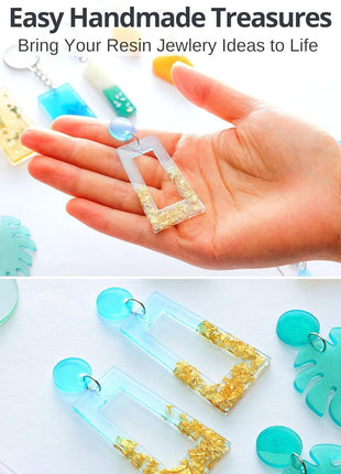 Piccassio Epoxy Resin Kit for Beginners – 208-Piece Jewelry Making & Craft Kit with Molds, Dried Flowers, Glitter & Tools – Complete Starter Set for Keychains, Bookmarks, Pendants & DIY Resin Art