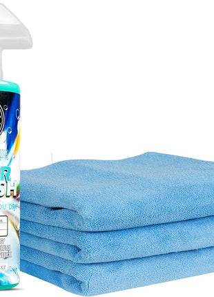 Chemical Guys HOL424 After Wash Sprayable Gloss Boosting Car Wash Drying Aid (Helps Reduce Water Spots, 16 fl oz) Super Dry Kit with Premium Microfiber Drying Towels, 24 inchx16 inch (3 Pack)