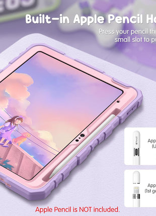 Fintie Kids Friendly Case for iPad (A16) 11th Generation 11 Inch (2025), iPad 10th Generation 10.9 Inch (2022), Fully-Body Rugged Heavy Duty Shockproof Protective Case with Kickstand, Purple