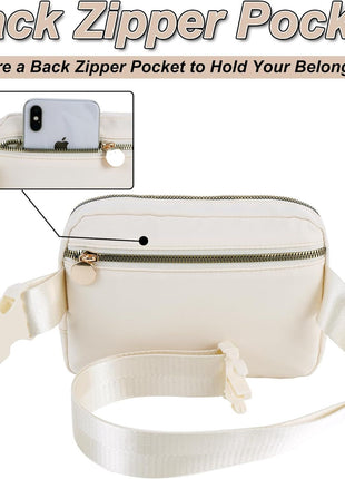 Uygafly Birthday Gifts for 4 5 6 7 8 9 10 11 12 13 Year Old Girls,Graduation Gifts for Teens Kids Daughter Sister Her,Fanny Pack Crossbody Bag Belt Bag Cute Trendy Stuff | Cream,A
